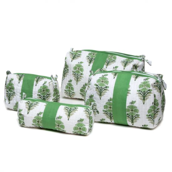 Juhi Flower Makeup Bags Collection - Green